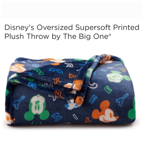 The Big One Bedding Nwt The Big One Brand Disney Mickey Mouse Plush Throw Blanket Poshmark